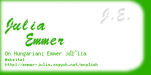 julia emmer business card